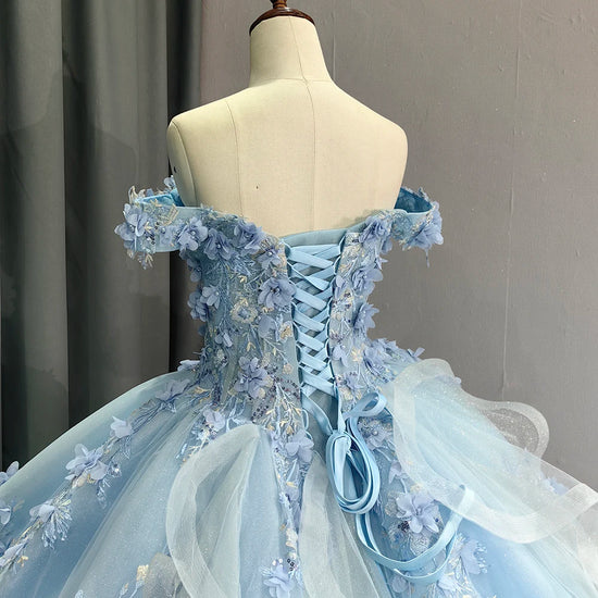 Blue Princess Quinceanera Dress Ball Gown
