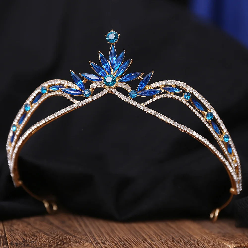 Cute Crystal Crown Tiara For Women Princess  Party Prom Hair Accessories