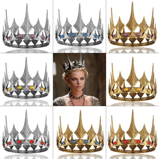 Big King Crown Tiara  Round Cosplay Movie Headband Hair Accessory
