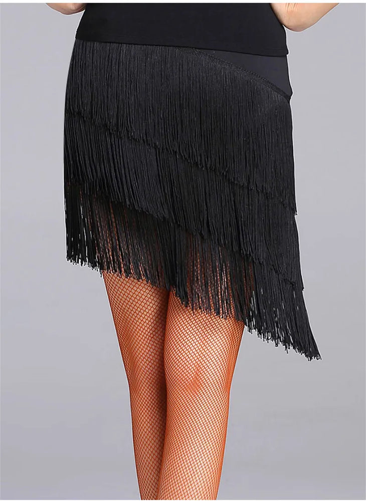 
                      
                        Women Latin Dance Skirt Tassels Fringes Competition Performance Costume
                      
                    