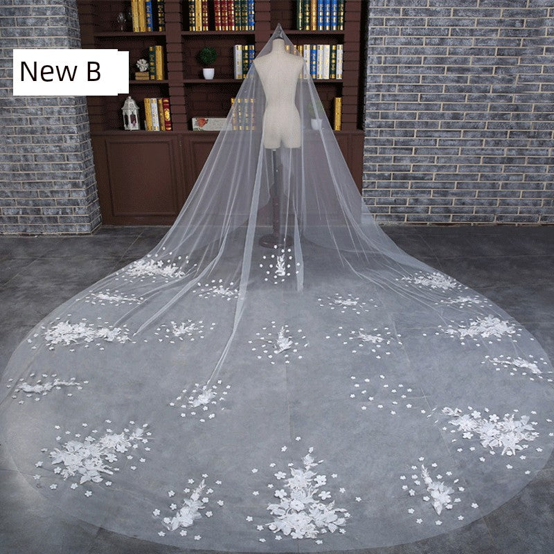 
                      
                        Lace Cathedral Bridal Wedding Veil Dress Accessory
                      
                    