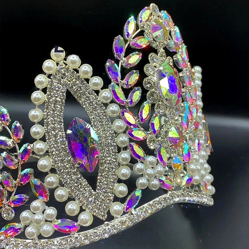 
                      
                        Crystal Rhinestone Elegant Miss Tiara Crown for Women Pageant Parties
                      
                    