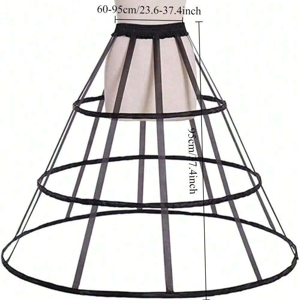 
                      
                        Girls 3 Hoop Crinoline Cage Bustle Petticoat Adjustable Pannier, elevate any special occasion dress with this adjustable three-hoop crinoline petticoat
                      
                    