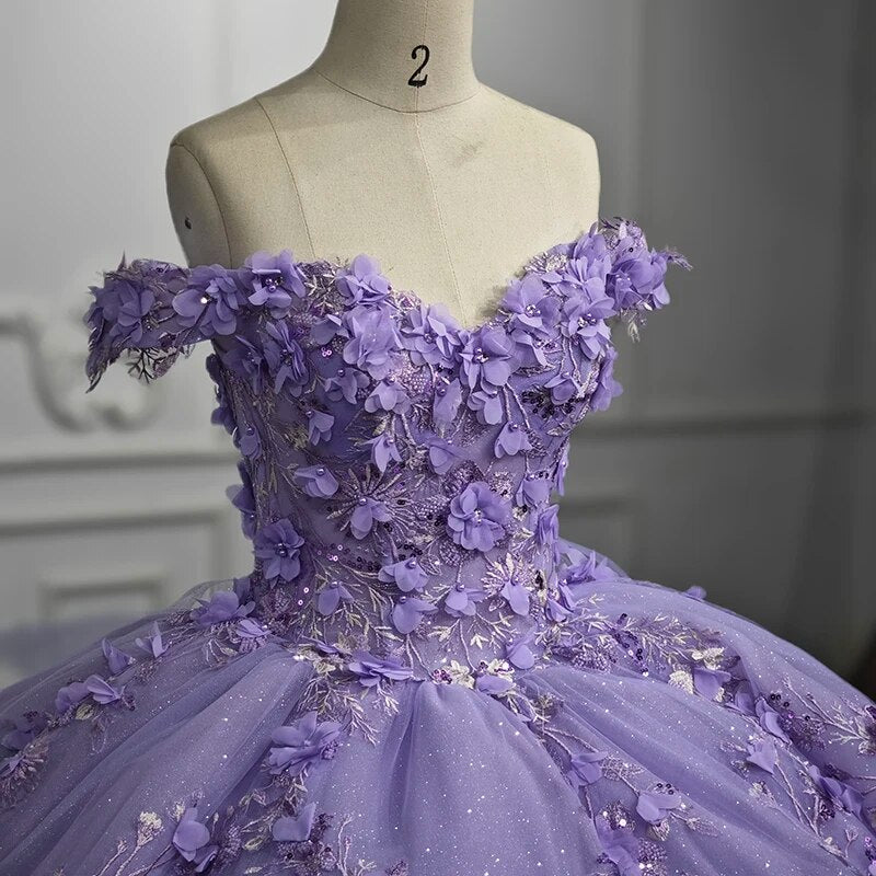 
                      
                        Ball Gown Quinceañera Dress 3D Flower
                      
                    