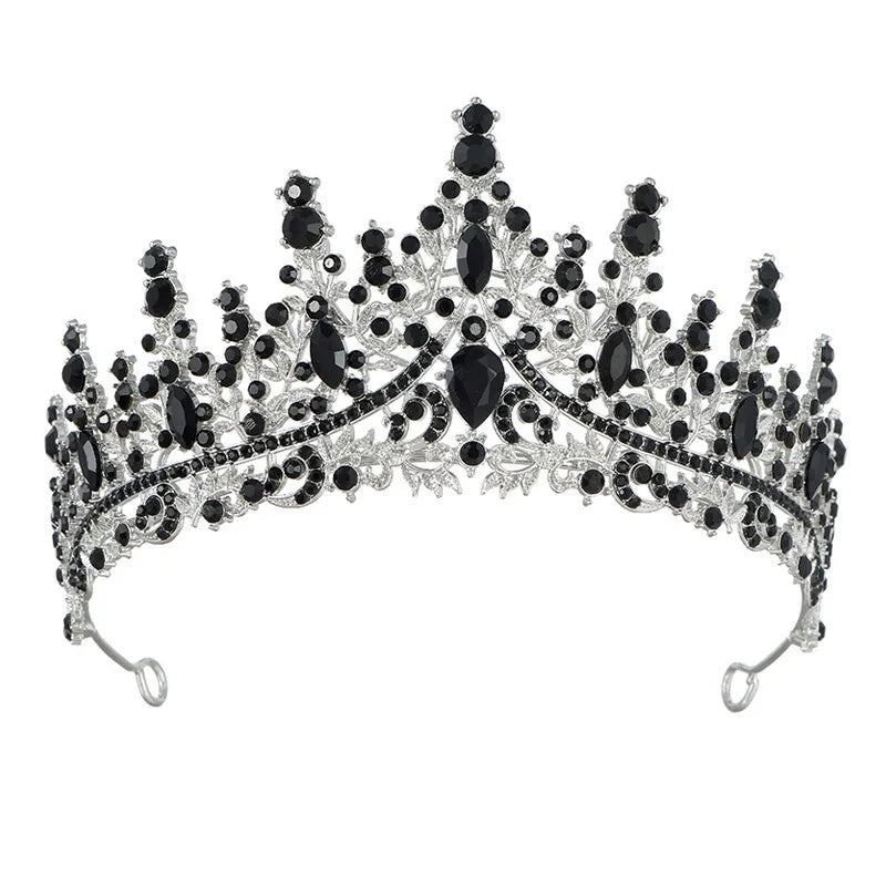 
                      
                        Black and silver tiara on a white background
                      
                    