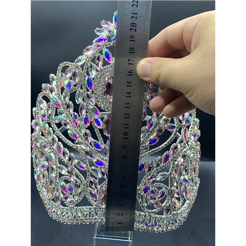 
                      
                        Fashion Crystal Large Tall Tiara Crown for Parties Pageants
                      
                    