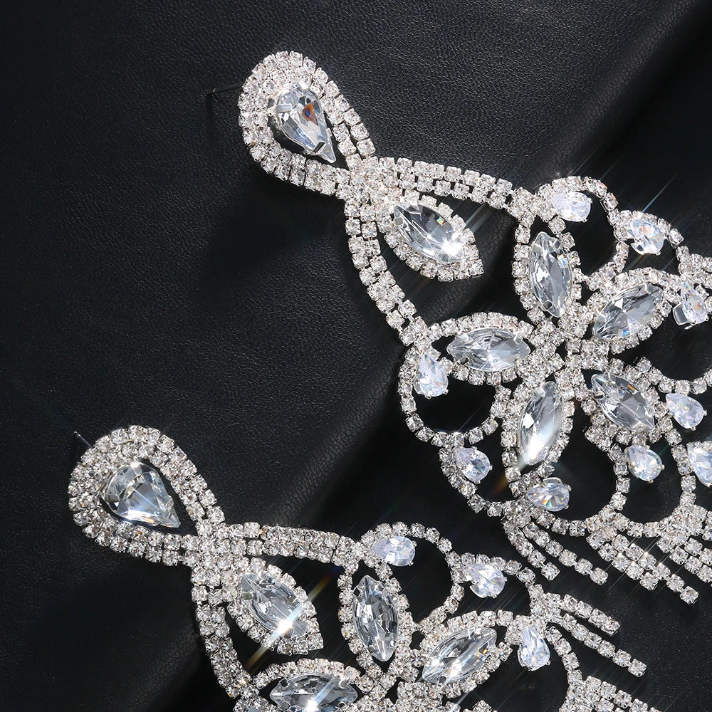 
                      
                        Glam Boho Crystal Rhinestone Tassel Earrings for Women
                      
                    