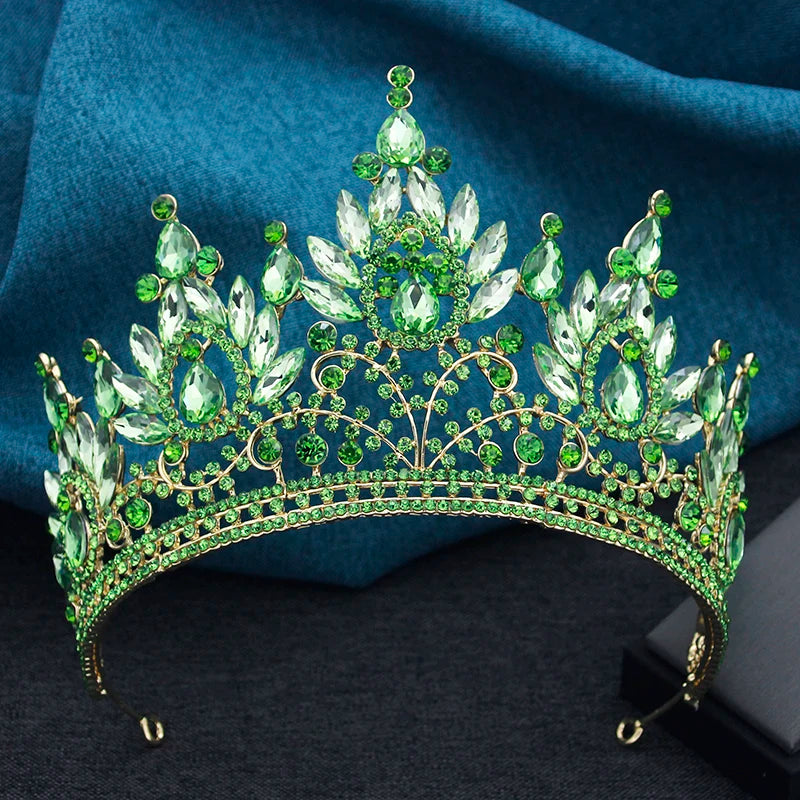 High Royal Queen Crown for Women Crystal Banquet Tiara Costume Hair Ac ...