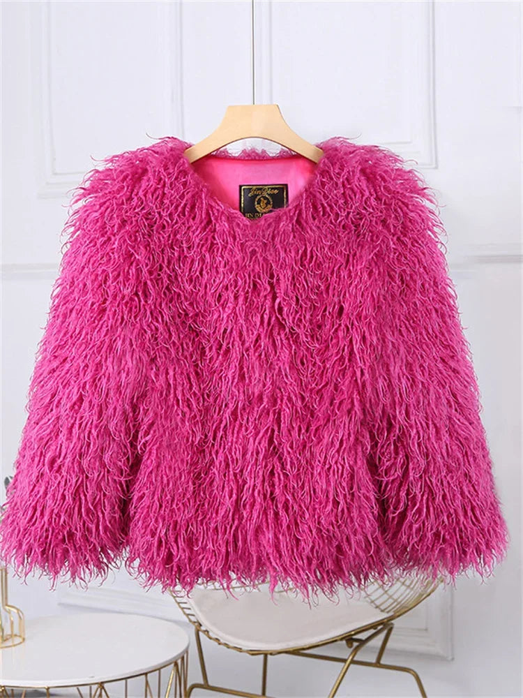 
                      
                        Tossy Ladies Fluffy Faux Fox Fur Jacket Overcoat Winter Loose Long Sleeve High Waist Coat
                      
                    