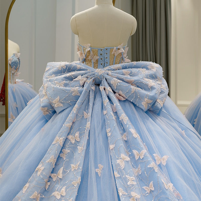 
                      
                        Romantic Ball Gown  Quinceañera Dress With Butterflies
                      
                    