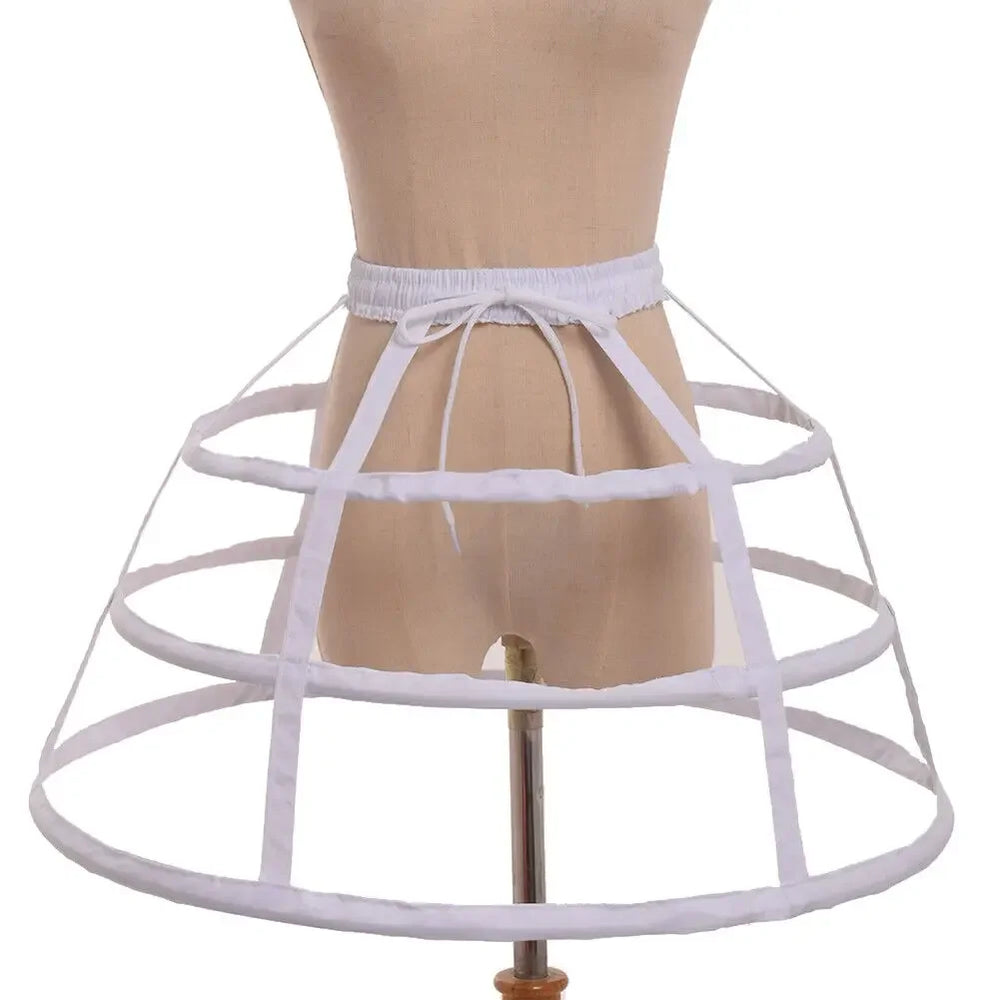 
                      
                        Girls 3 Hoop Crinoline Cage Bustle Petticoat Adjustable Pannier, elevate any special occasion dress with this adjustable three-hoop crinoline petticoat
                      
                    