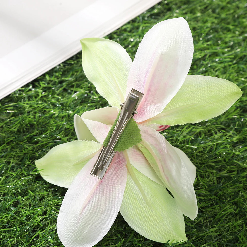 
                      
                        Orchid Flower Hair Clip Bohemian Small Hairpin Bridal Barrette Beach Wedding Accessories
                      
                    