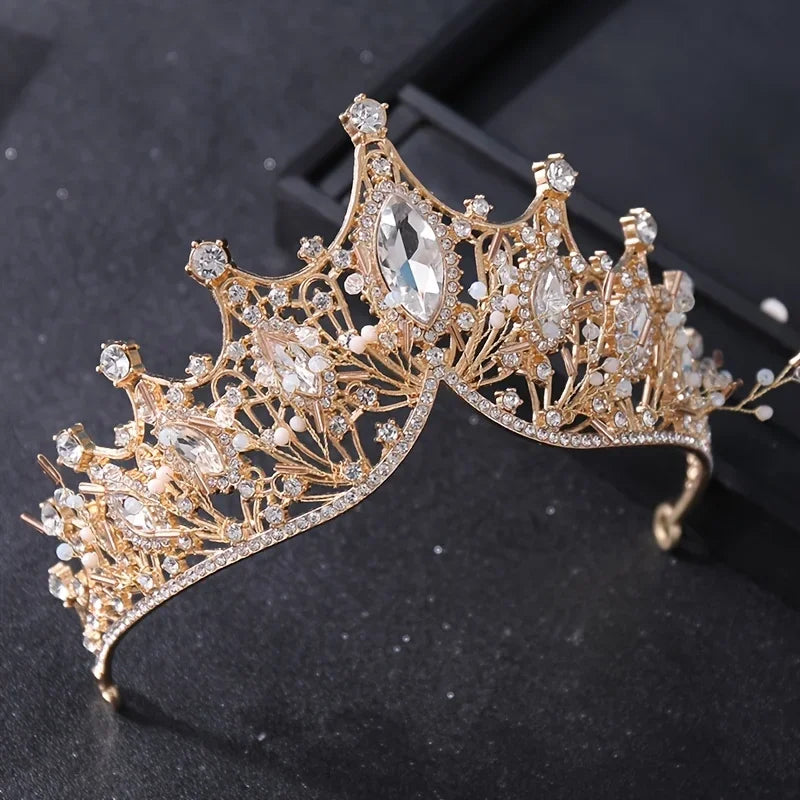 
                      
                        Regal Crystal Rhinestone Tiara Crowns Bridal Wedding Hair Accessory
                      
                    