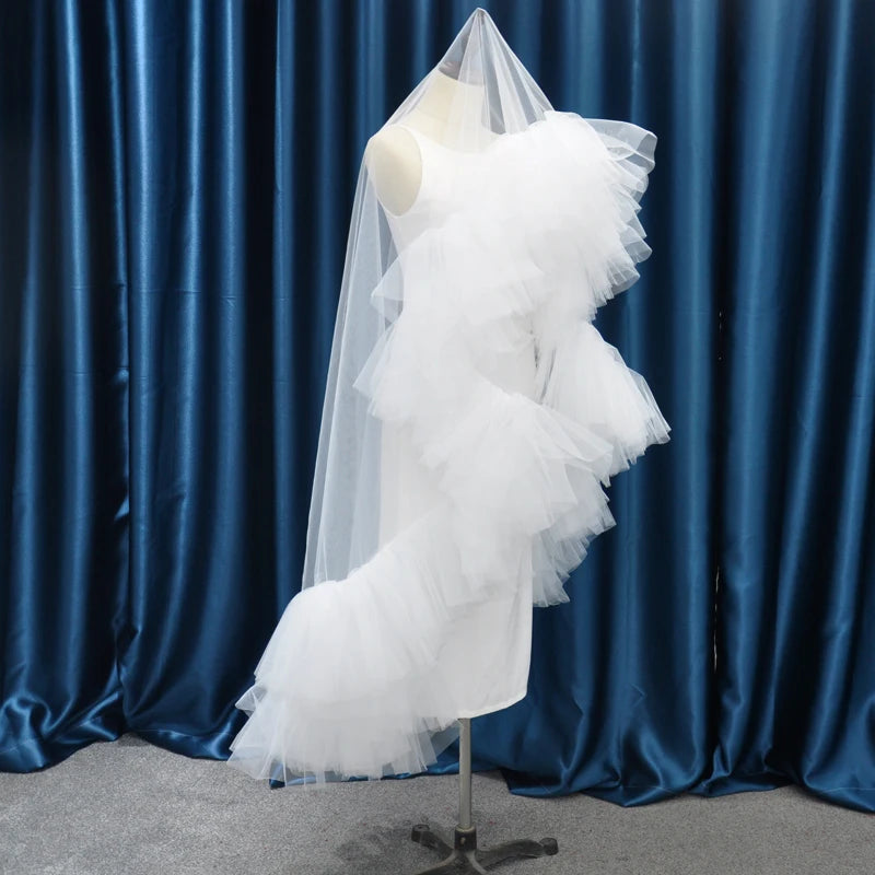 
                      
                        Fashion One Layer Ruffle Tulle Wedding Veil Bridal Party Accessory
                      
                    