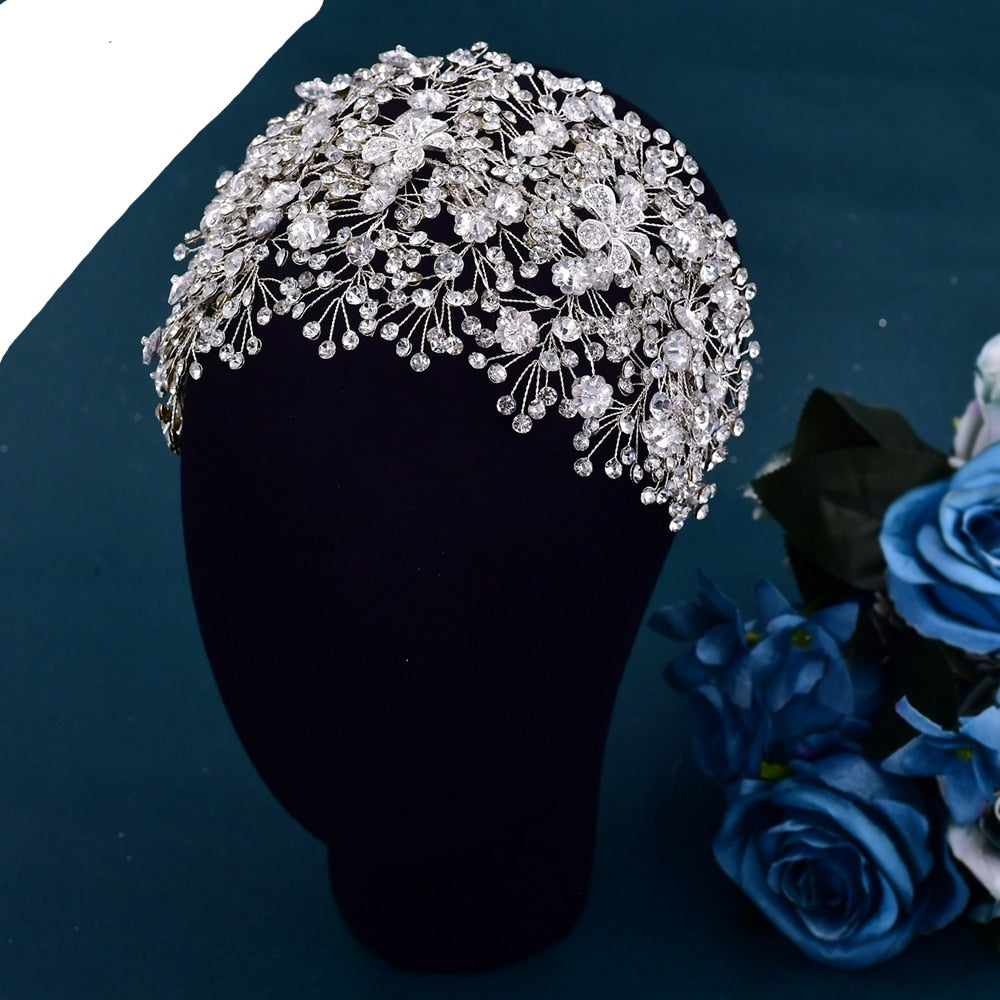 
                      
                        Crystal Crown Hair Accessories Luxury Headdress Flower Pageant Headwear
                      
                    