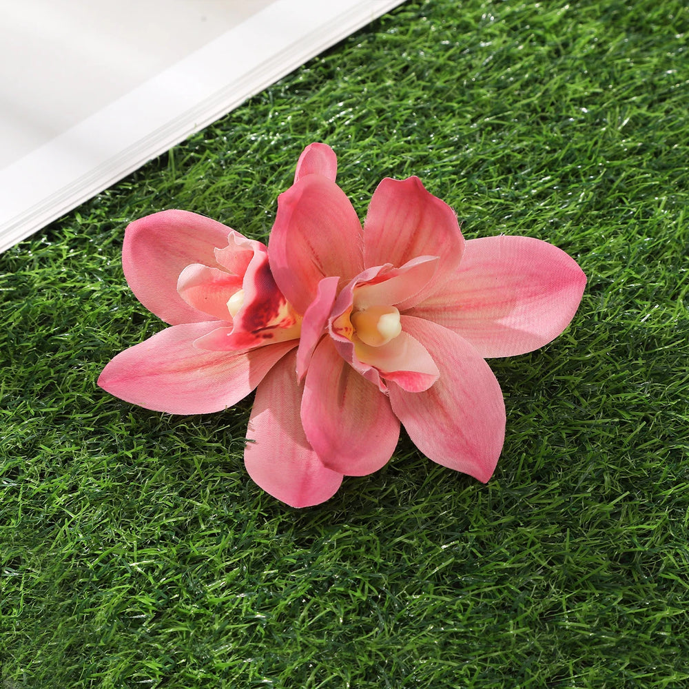 
                      
                        Orchid Flower Hair Clip Bohemian Small Hairpin Bridal Barrette Beach Wedding Accessories
                      
                    