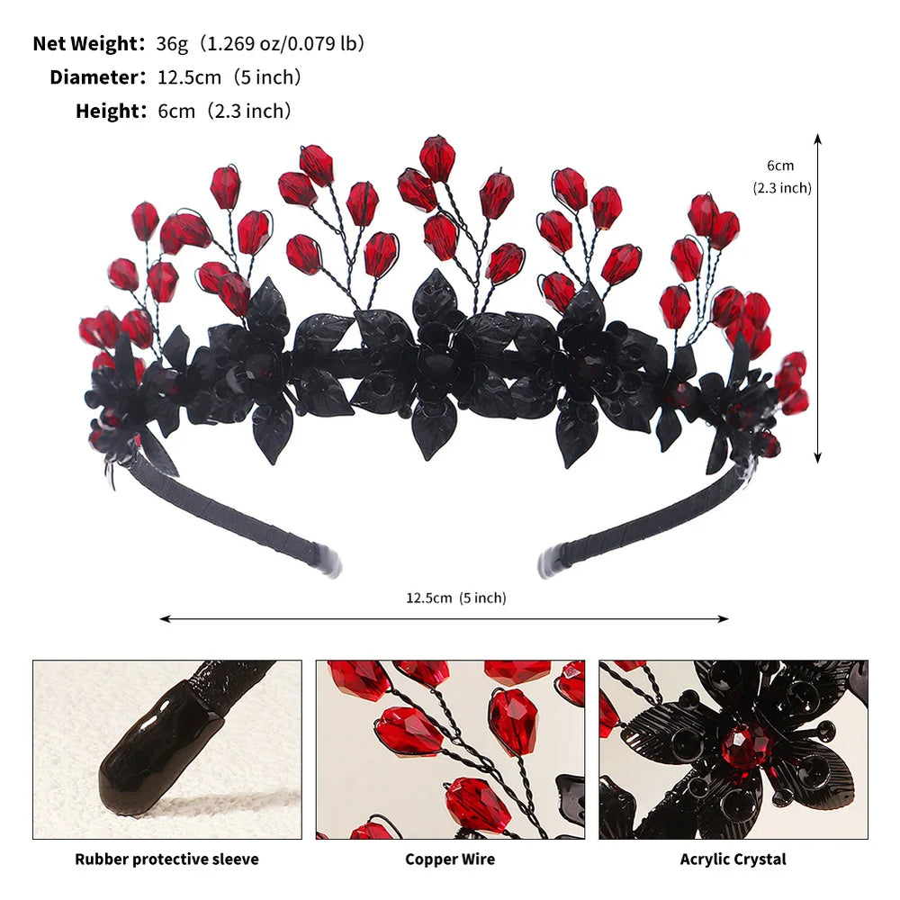 
                      
                        Red and Black Hair Band Headpiece Crystal Accessories
                      
                    