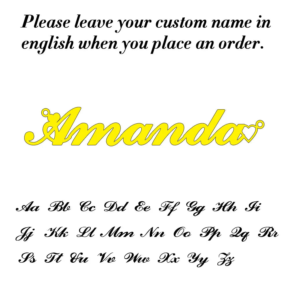 
                      
                        Custom Name Necklace for Women Personalized Cursive Letter Stainless Steel Jewelry
                      
                    