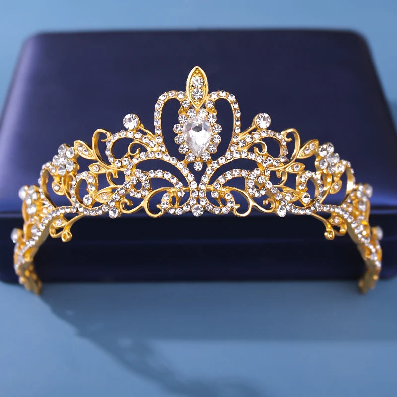 Rhinestone Crystal Tiara Petite Party Day Crown Hair Accessory, elevate your birthday or bridal look with a petite crystal tiara