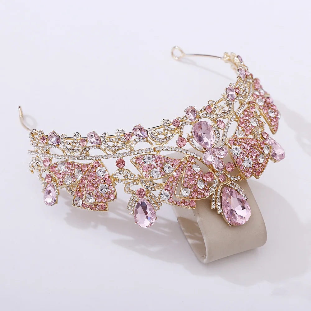
                      
                        Butterfly Crystal Crown Rhinestone Princess  Tiara Hair Accessories, this stunning oversized tiara features brilliantly cut crystals arranged in a mesmerizing mirrored illusion pattern
                      
                    