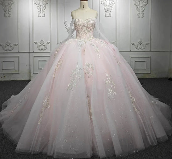 Pink and gray sales gown