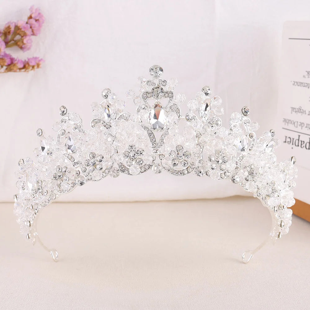 
                      
                        Pink Purple Crystal Bead Rhinestone Pageant Tiara Crowns Hair Accessories
                      
                    