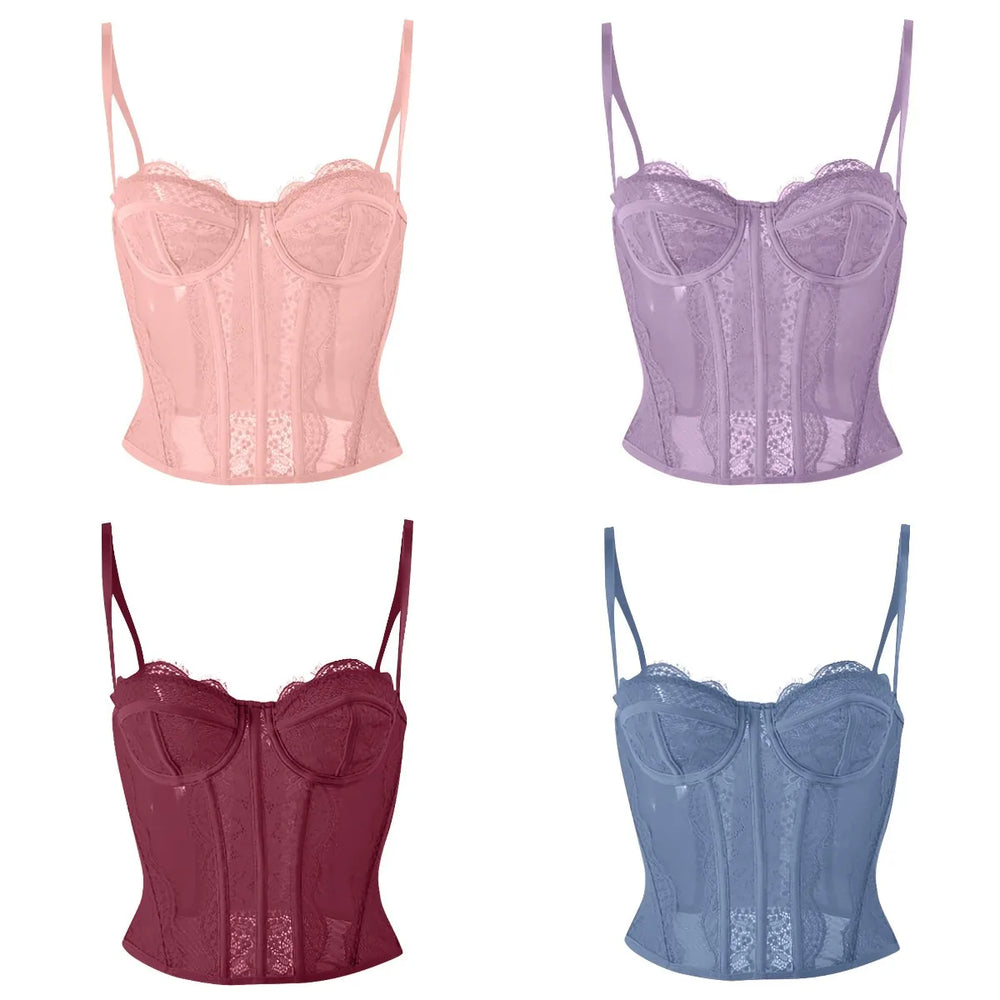 Corset Top Bustier Women Plus Size Lace Gothic Vintage Fashion Camisole Body Shaper