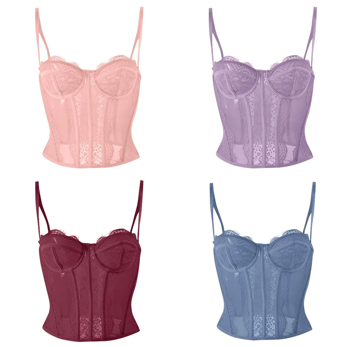 Corset Top Bustier Women Plus Size Lace Gothic Vintage Fashion Camisole Body Shaper