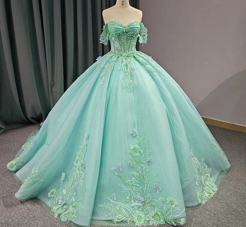 Quinceañera Dress Scoop Ball Gown