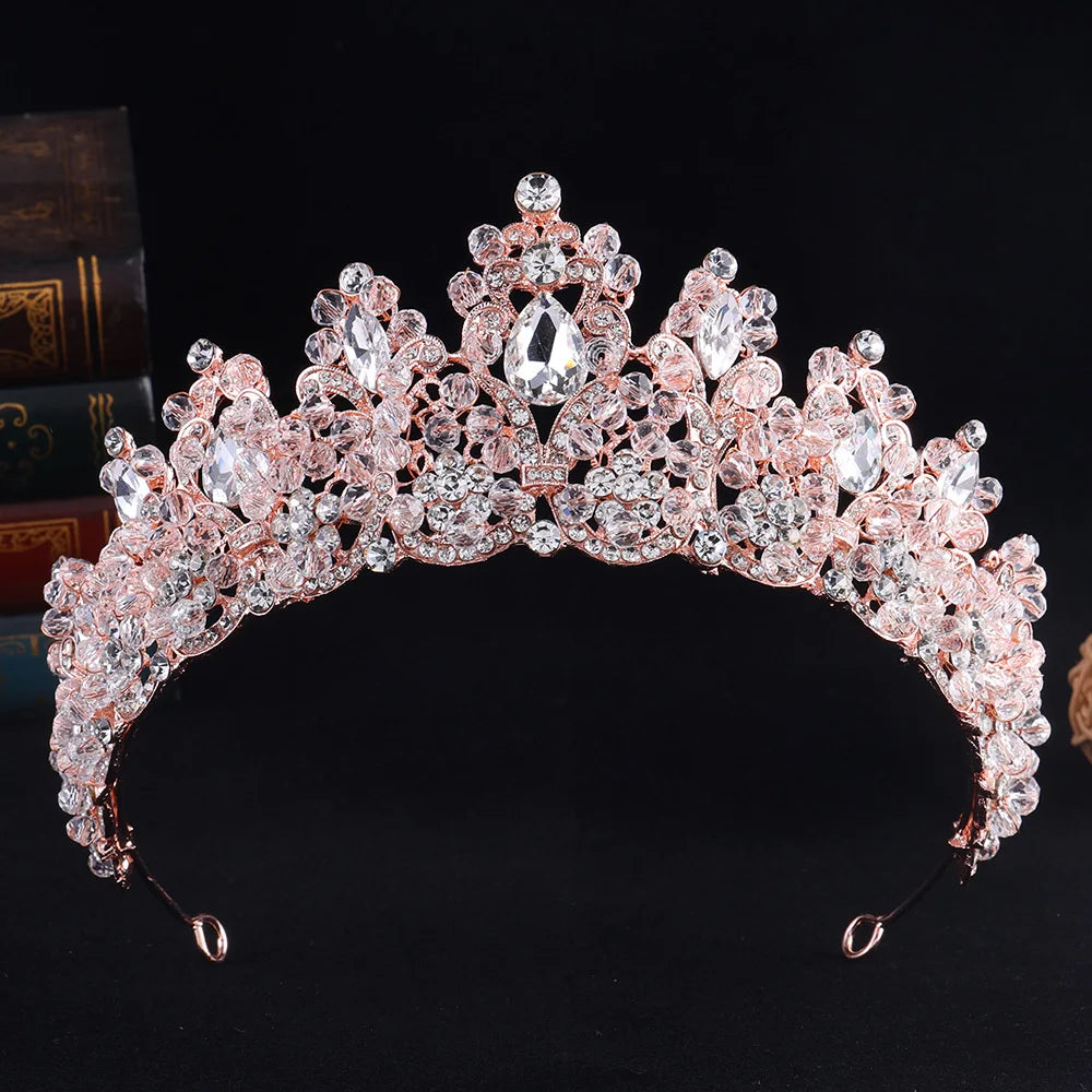 Crystal Tiara Rhinestone Wedding Hair Bridal Accessory, crown yourself in timeless elegance with this exquisite Crystal Tiara