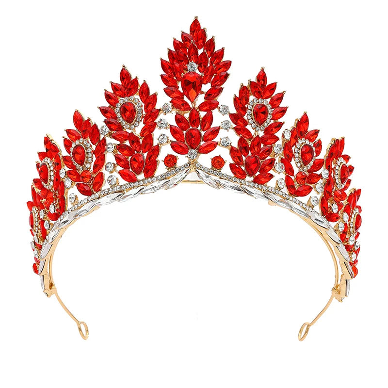 Quinceanera Tiara Crystal Rhinestone Crown Hair Accessory