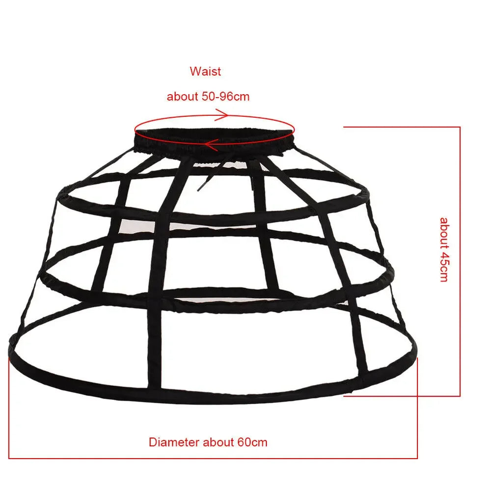 
                      
                        Girls 3 Hoop Crinoline Cage Bustle Petticoat Adjustable Pannier, elevate any special occasion dress with this adjustable three-hoop crinoline petticoat
                      
                    