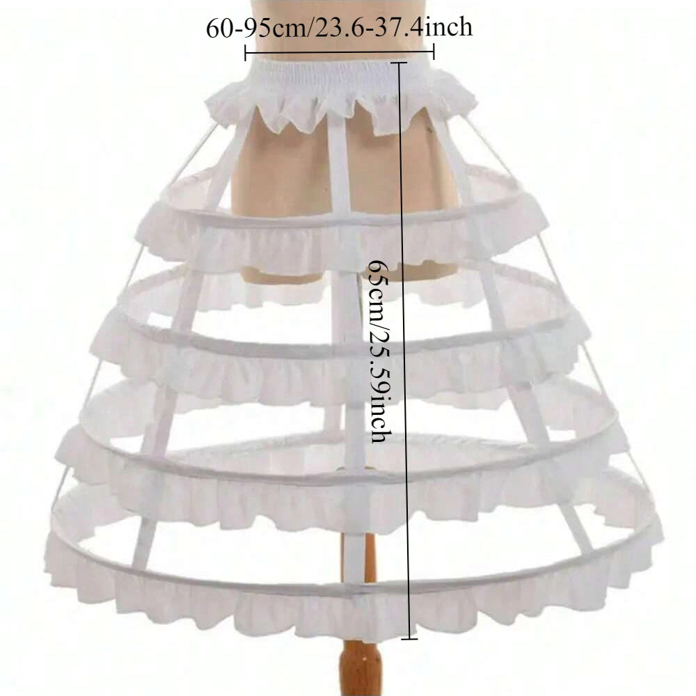 
                      
                        Girls 3 Hoop Crinoline Cage Bustle Petticoat Adjustable Pannier, elevate any special occasion dress with this adjustable three-hoop crinoline petticoat
                      
                    