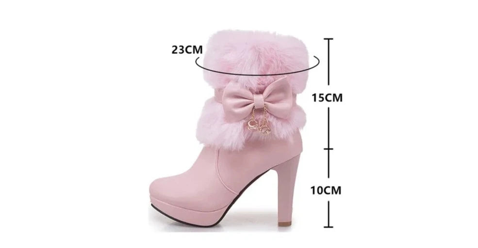 
                      
                        Fashion High Heel Boots Fur Tassel Bowtie Lovely Lolita Party Shoes
                      
                    