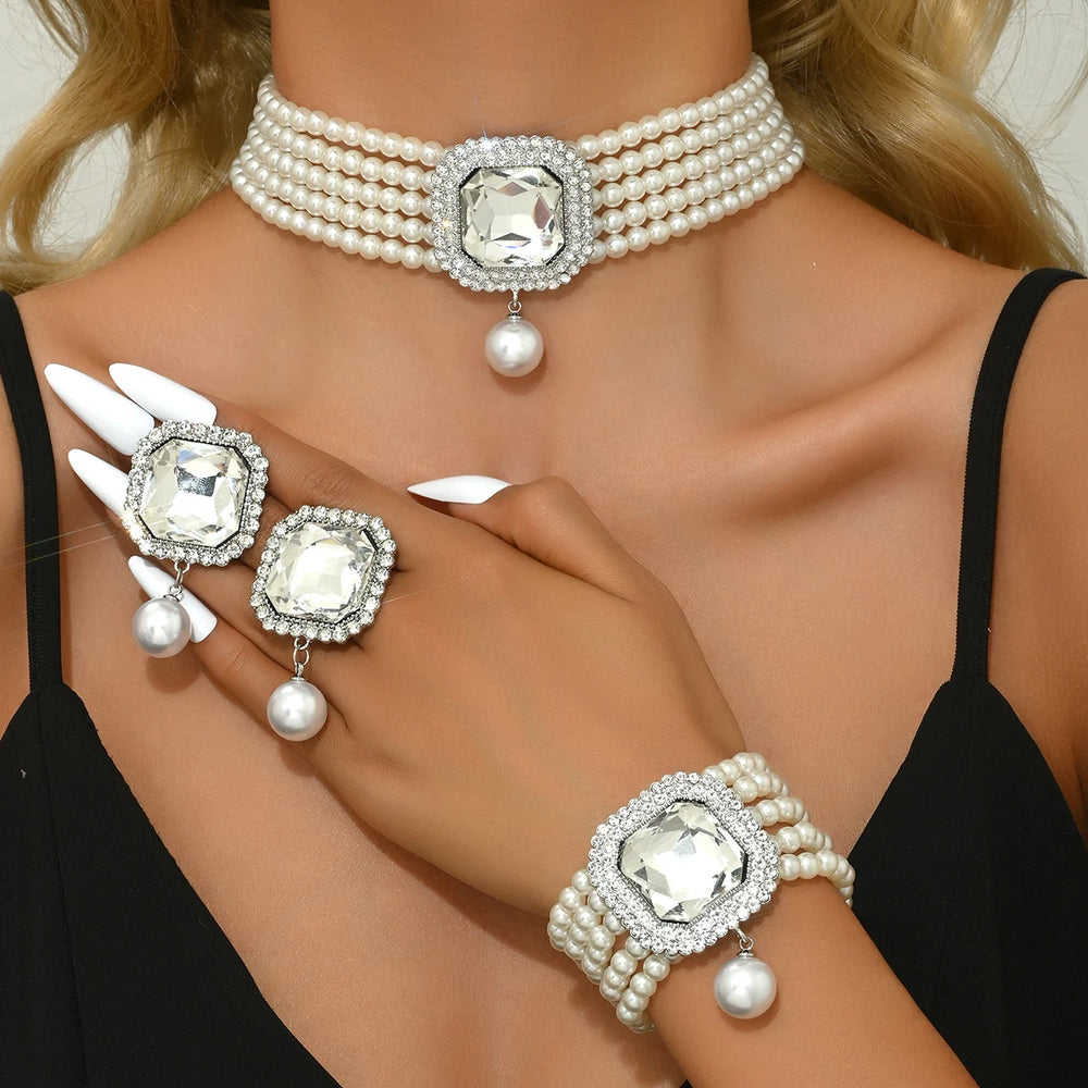 
                      
                        Pearl and  gemstone jewelry set 
                      
                    