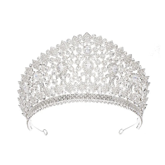 Crystal Zircon Beauty Pageant Tiara Crown Accessory
