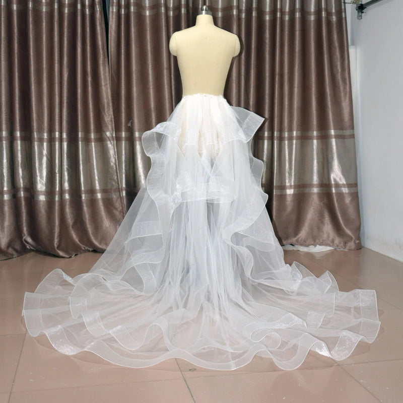 
                      
                        Detachable Train For Wedding Dresses Dramatic Wedding Train Tulle Skirt
                      
                    