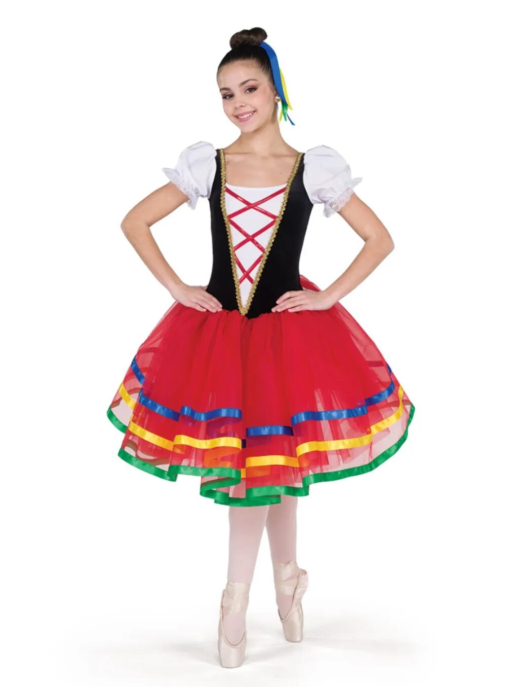 Girls Ballet Dress Red Spanish Skirt Ballerina Dance Costume – TulleLux ...