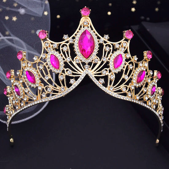 Crystal High Point Tiaras Crown Party  Jewelry Accessories