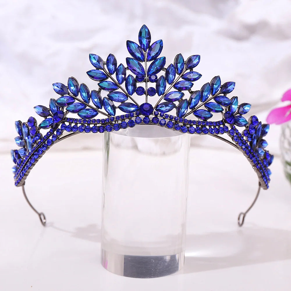 AB Colorful Rhinestone Bead Crystal AB Tiaras Crown Women Hair Accesso –  TulleLux Bridal Crowns & Accessories