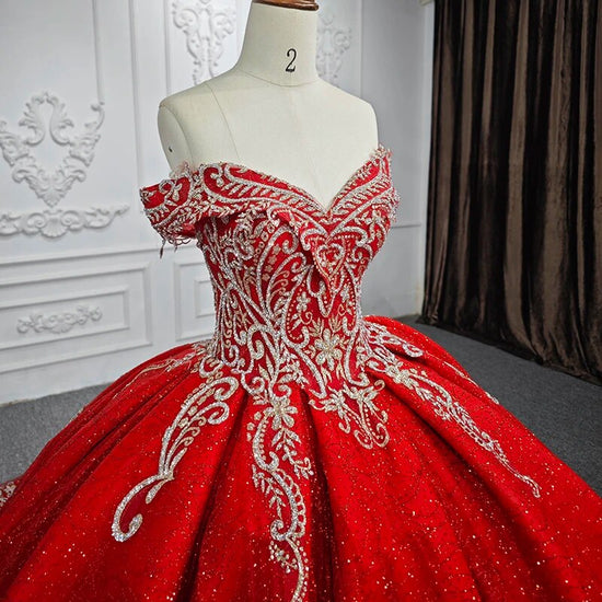 Quinceañera Dress Red Ball Gown