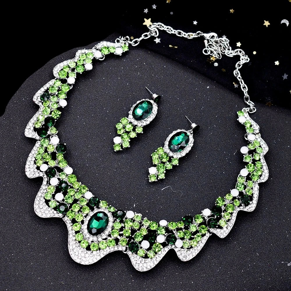 
                      
                        Charming Costume Earrings And Necklace Jewelry Sets Wedding Formal Party Prom Accessories
                      
                    