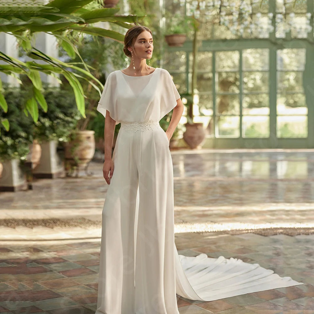 Elegant jumpsuits for bride on sale