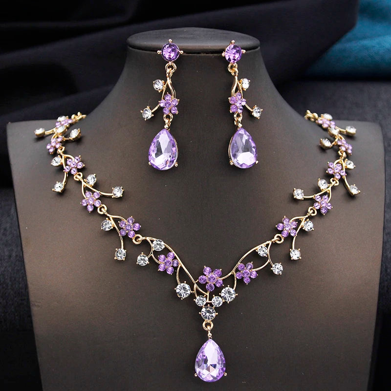
                      
                        Crystal Rhinestone Bridal Jewelry Set Wedding Necklace Earrings, elevate your bridal look with this exquisite jewelry set, featuring shimmering crystal rhinestones 
                      
                    