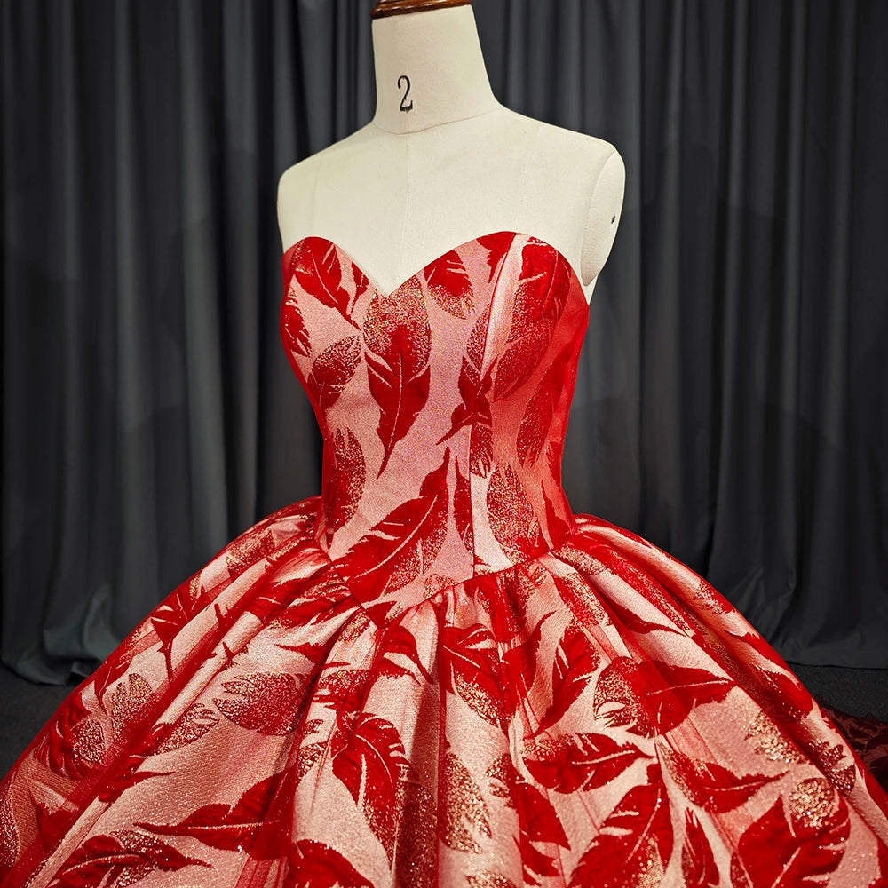 
                      
                        Red Feather Quinceanera Dress
                      
                    