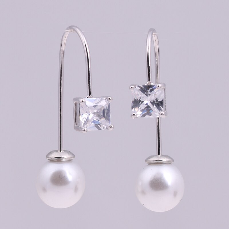 
                      
                        Fashion Imitation Pearl Drop Cubic Zirconia Wedding Earrings
                      
                    