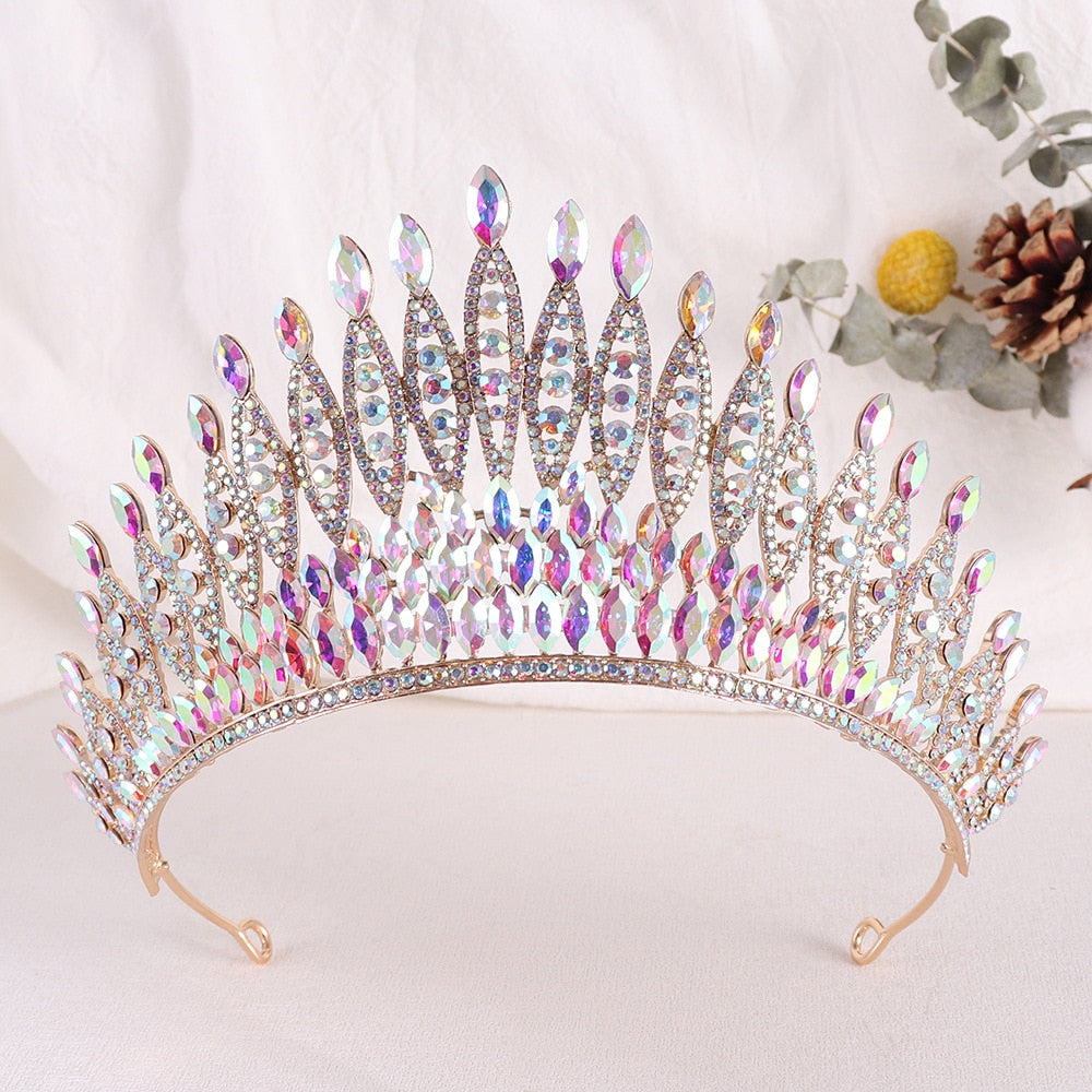 
                      
                        Big Crystal Bridal Tiaras Crown Headband Wedding Hair Jewelry Accessories
                      
                    