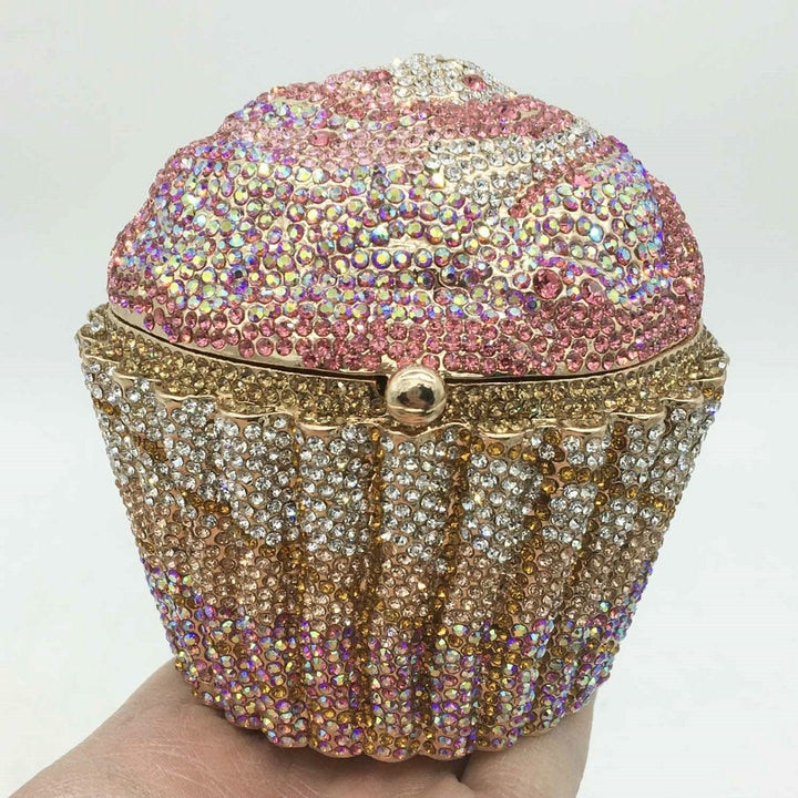 
                      
                        Mini Cupcake Clutch Evening Bag Crystal Handbag Party Purse
                      
                    