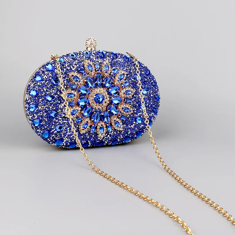 
                      
                        Crystal Floral Evening Mini Clutch Purse Cosmetic Evening Purse, elevate your evening ensemble with this radiant crystal clutch, designed to hold your essentials 
                      
                    