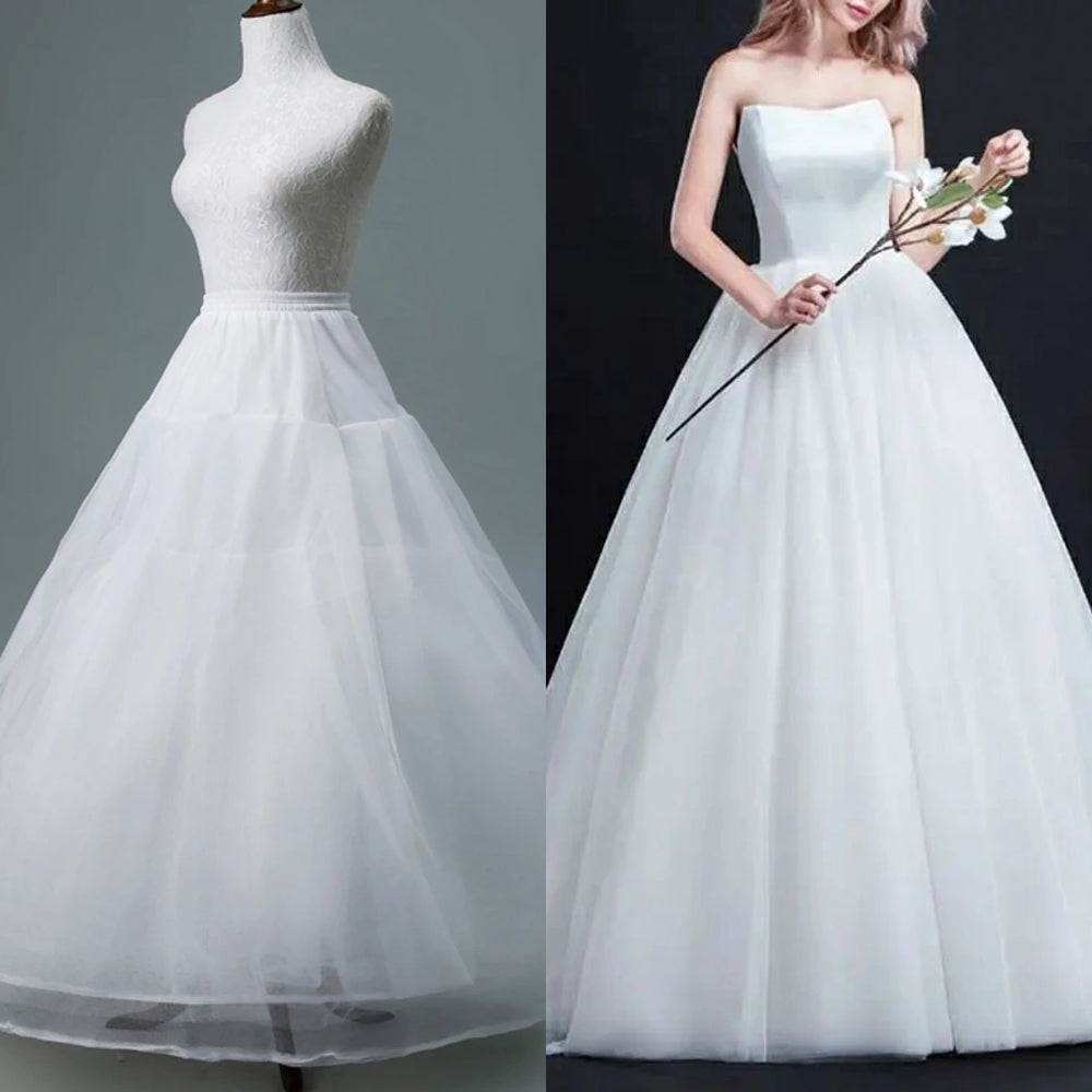 
                      
                        4/6/8 Layers Tulle Petticoat Wedding Accessories Without Hoops For A Line Wedding Dress
                      
                    